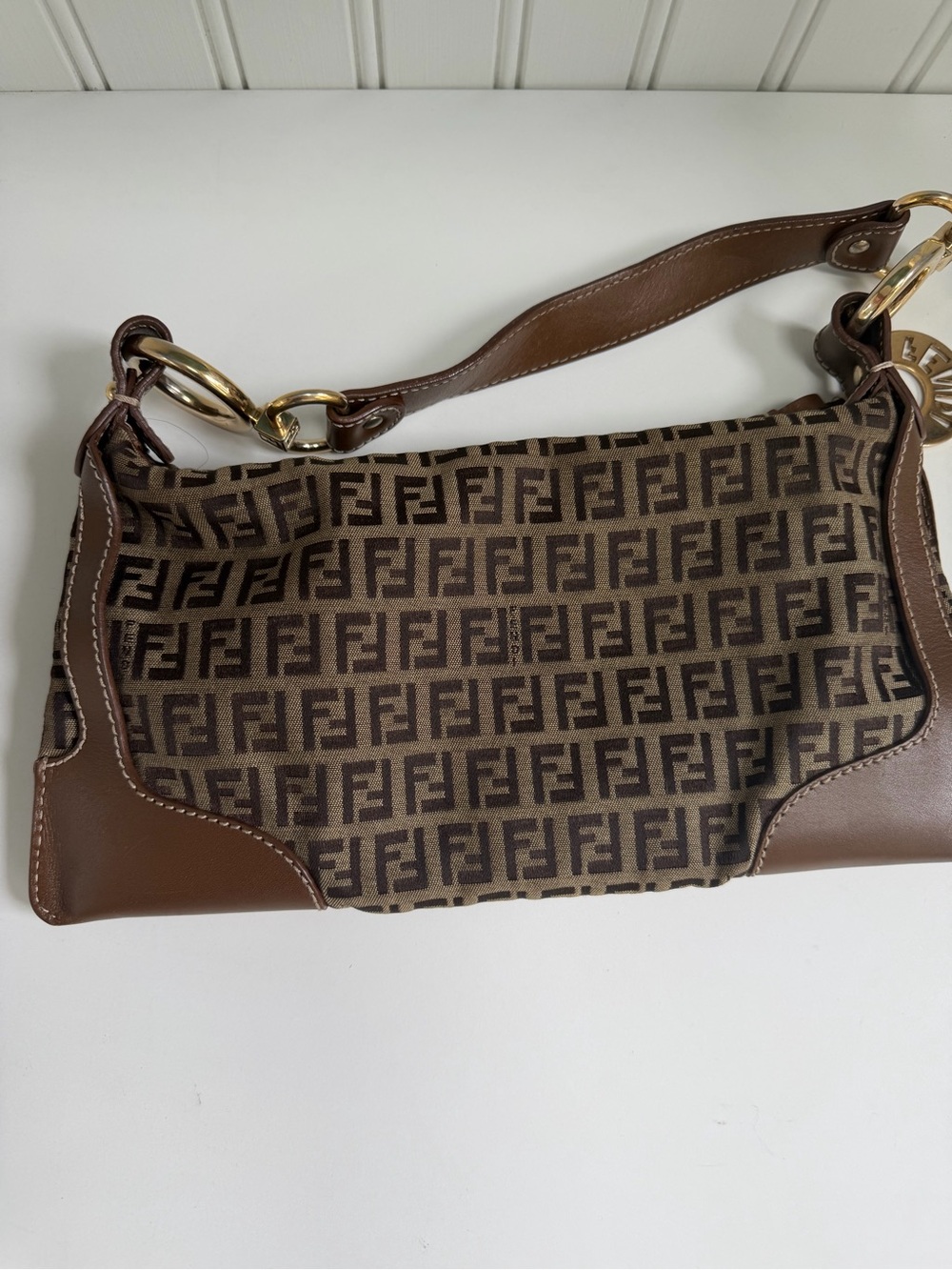 Fendi Brown Monogram Zucchino FF Chef Vintage - Picture 9 of 12